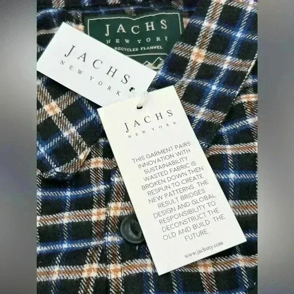 Jachs New York Sherpa Lined Blue, brn and Black Plaid Flannel Shacket NWT Sz.XXL - Picture 6 of 8